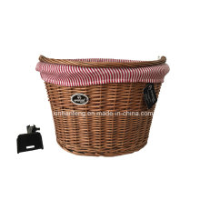 Willow Material Bike Basket with Handle (HBK-151)